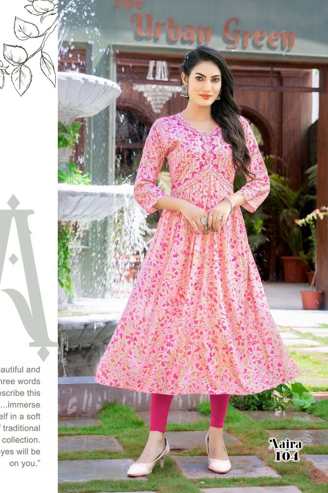 Aaira By Hirwa 101 To 107 Naira Cut Party Wear Kurtis Catalog